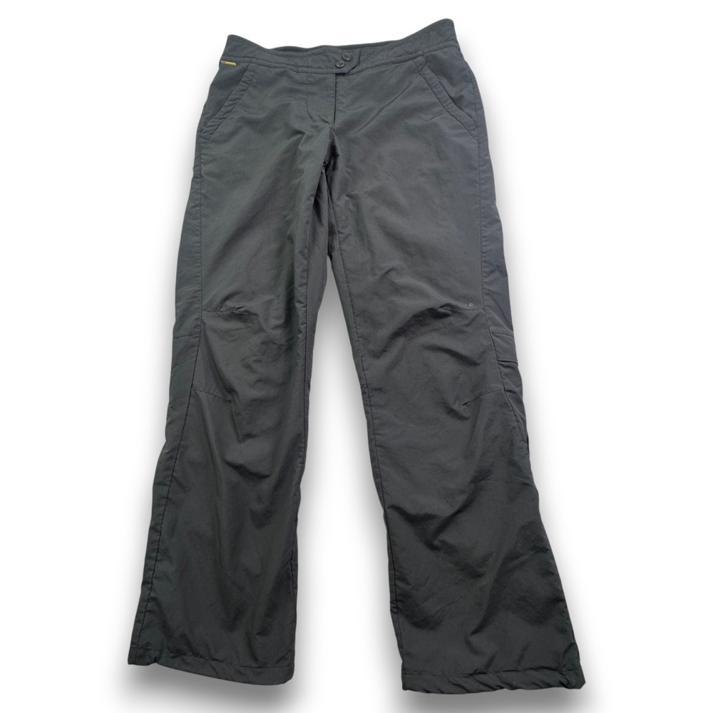 Lole Womens 10 Lined Hiking Pants Gray Ankle Zip Straight Leg APL05-10
